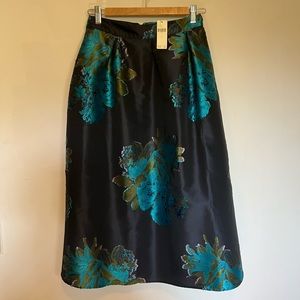 MAEVE by Anthropologie Floral Ronette Jacquard Midi Skirt